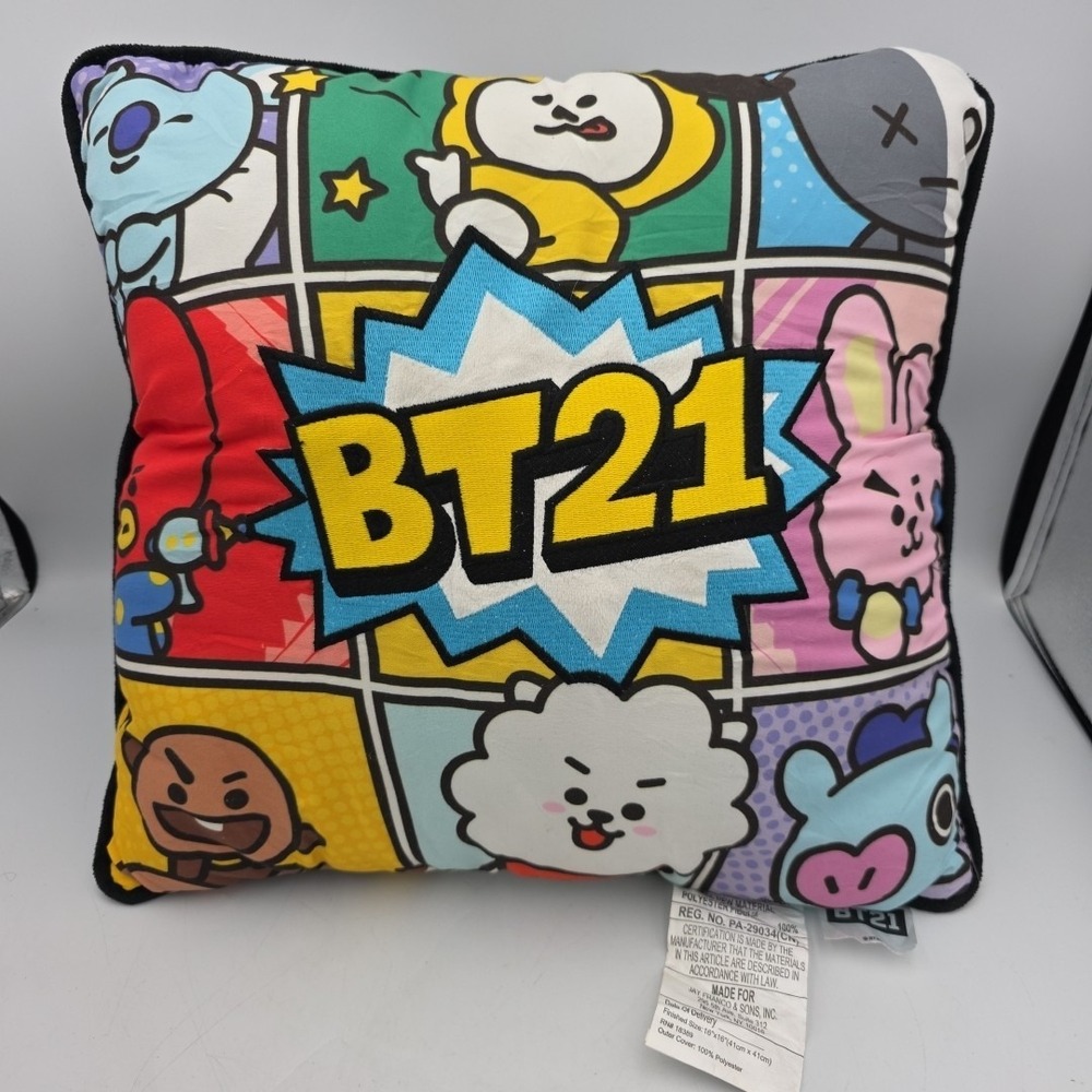 BT21 Throw Pillow 16"x16"